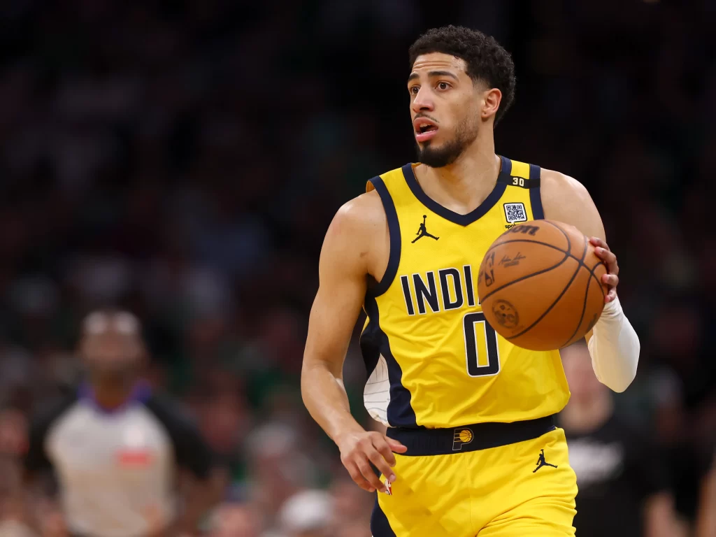 Indiana Pacers player Tyrese Haliburton. 2025 NBA Finals